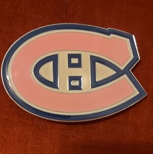 Pink and Blue Logo Pin